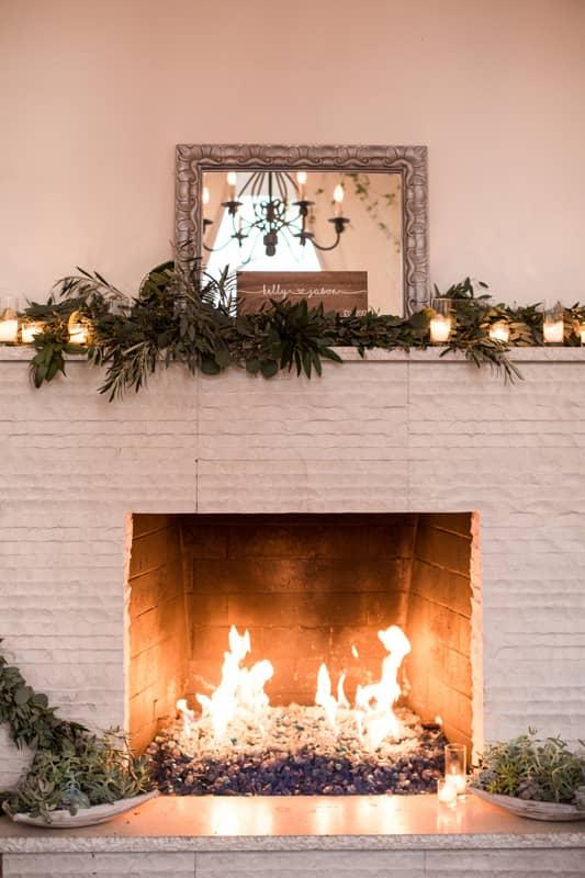 Fireplace for Kelly & Jason’s Wedding