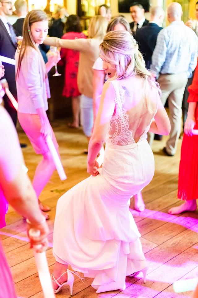 Bride on Dance Floor at Angela & Kevin's Wedding