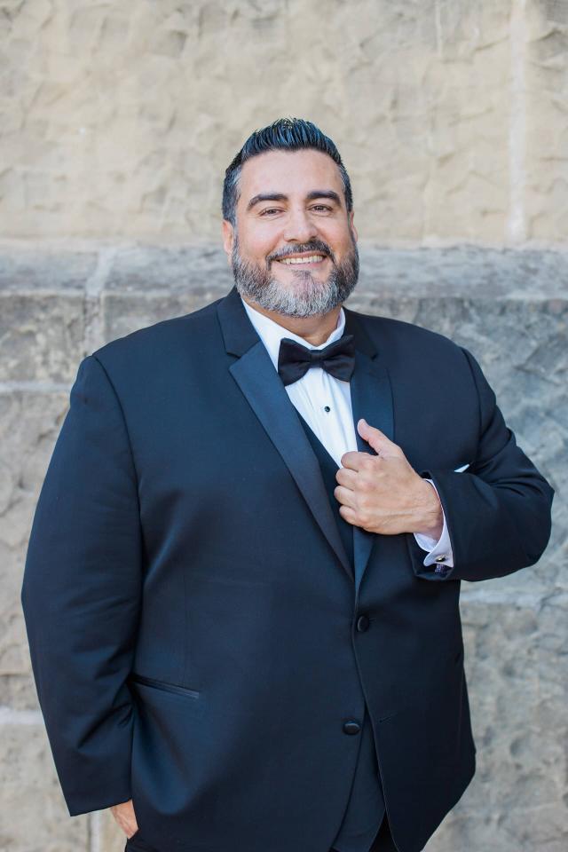Groom Smiling at Evelyn & Gus' Wedding