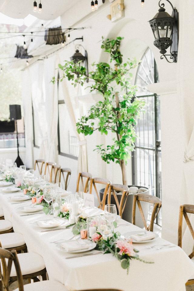 Side View of Guest Table at Stephanie & Grant's Wedding