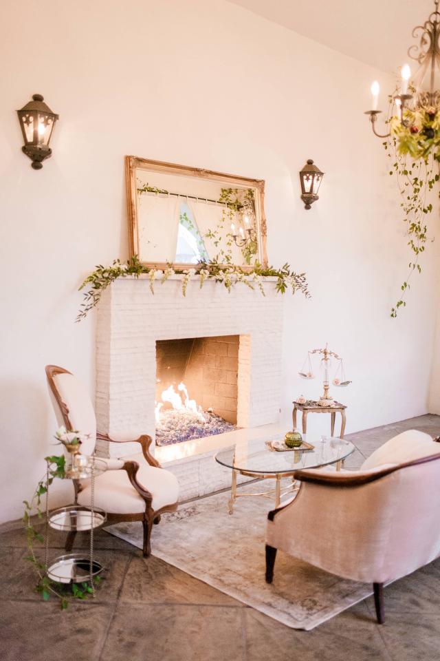 Fireplace & Couch for Spanish Nights