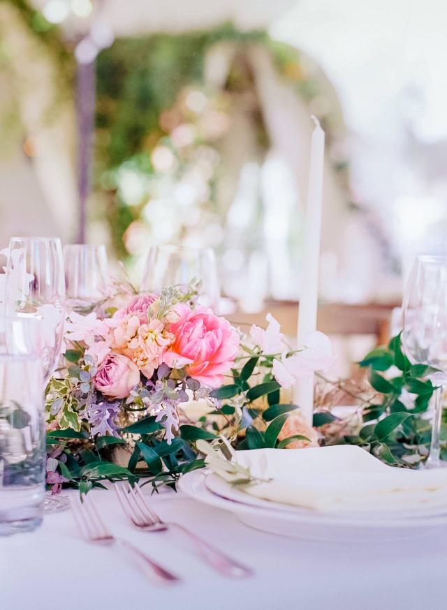 Flowers & Table Placemat at Rhiannon & Joshua's Wedding