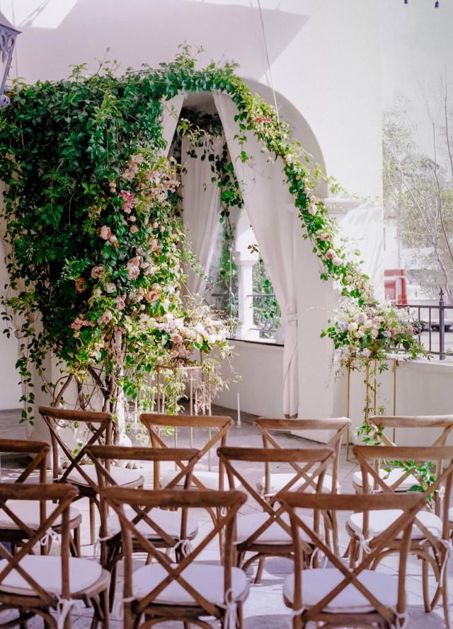 Empty Wedding Chairs at Rhiannon & Joshua's Wedding