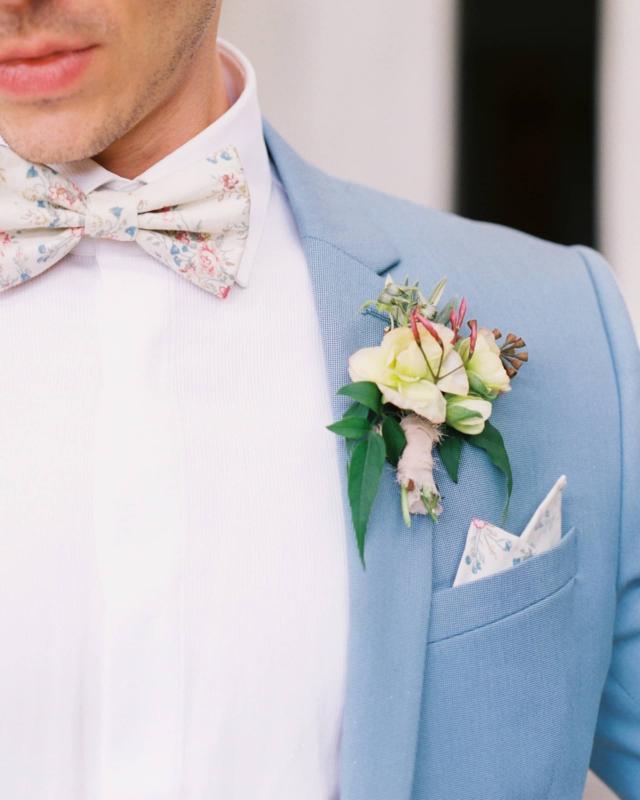 Groom's Lapel Flower at Rhiannon & Joshua's Wedding