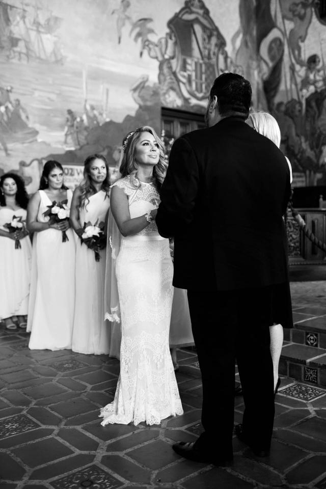 View of Bride & Bridesmaids at Evelyn & Gus' Wedding