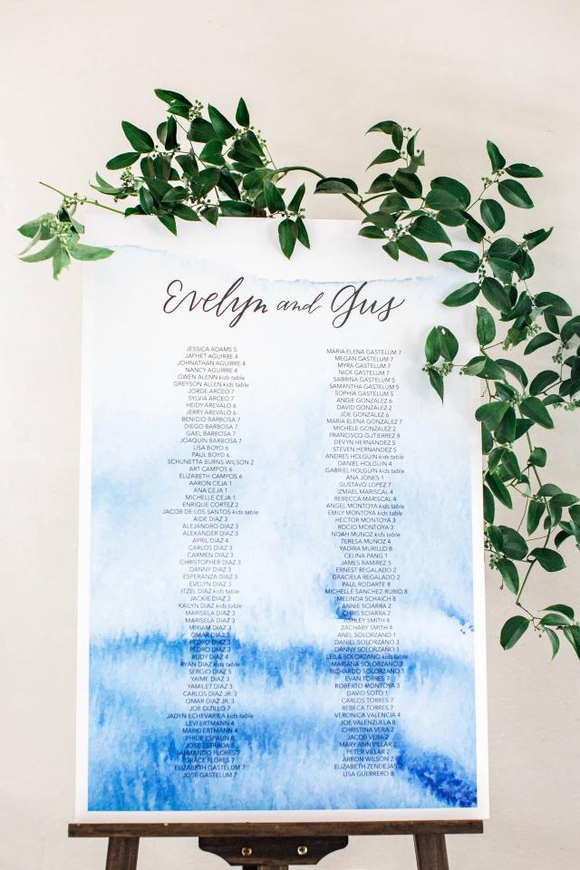 Guest List at Evelyn & Gus' Wedding