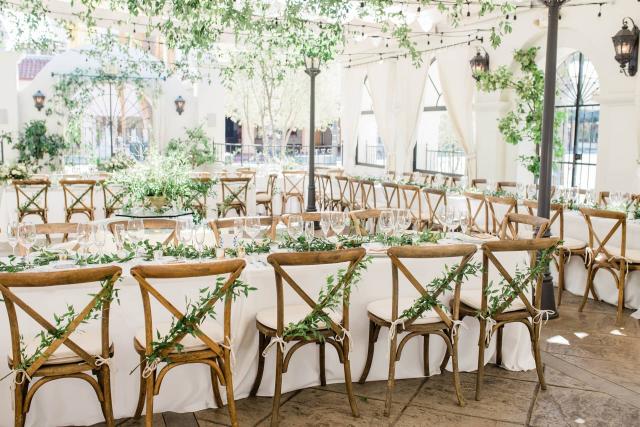 View of Guest Tables & Chairs at Evelyn & Gus' Wedding