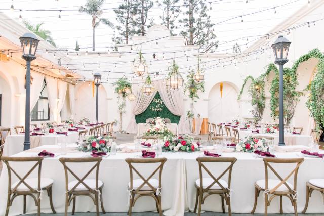 All Tables, Chairs, Flowers, & Lamps for Karen & Andy’s Wedding