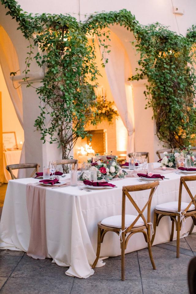 Guest Table with Fireplace for Karen & Andy’s Wedding