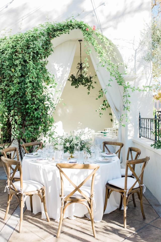 Guest Table in Sunlight at Evelyn & Gus' Wedding