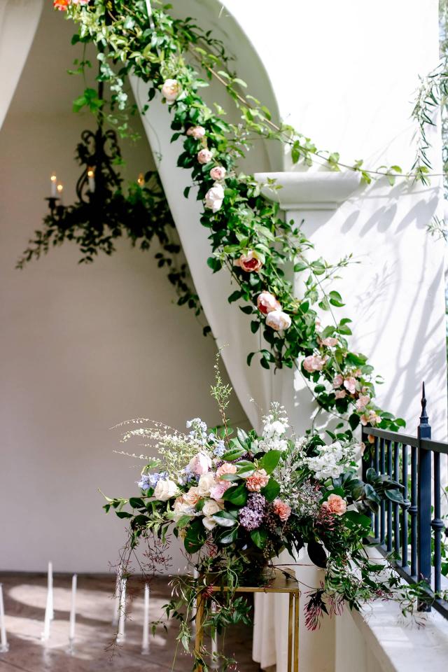 Vine Flower Arrangement at Rhiannon & Joshua's Wedding