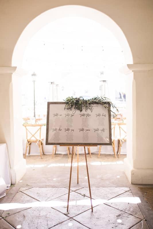 Seating Arrangement for Kelly & Jason’s Wedding