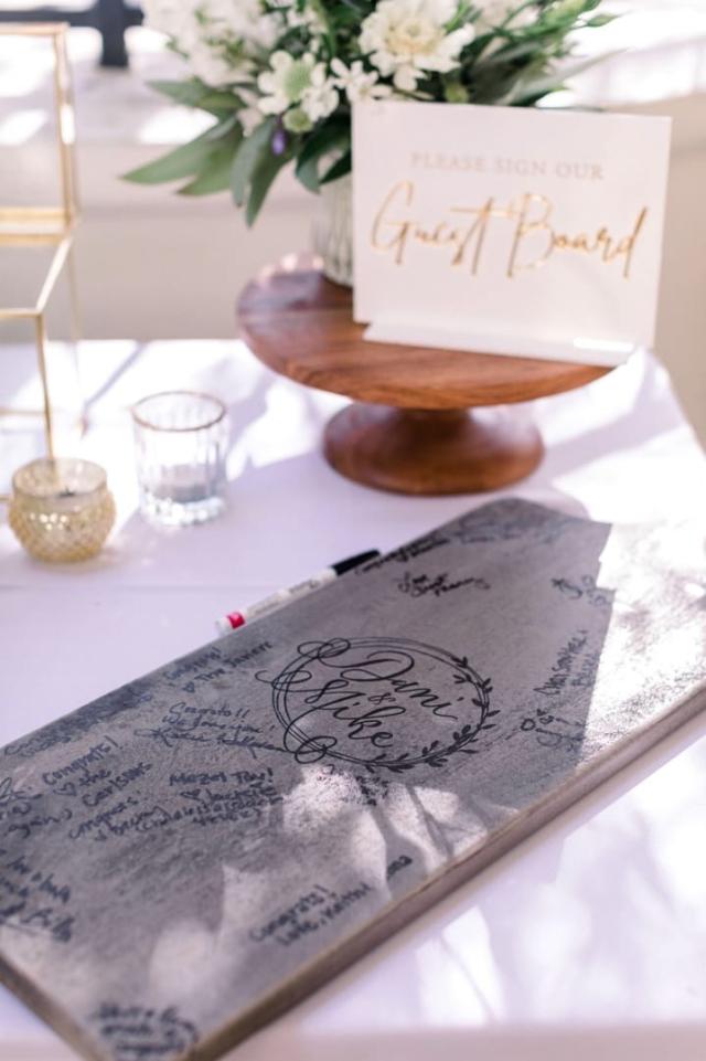 Guest book plaque  for Danielle & Michael's Wedding