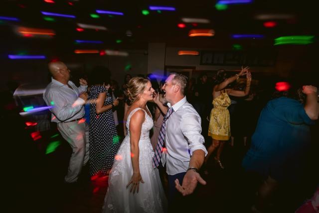 Bride and groom on the dance floor for Danielle & Richard's Wedding