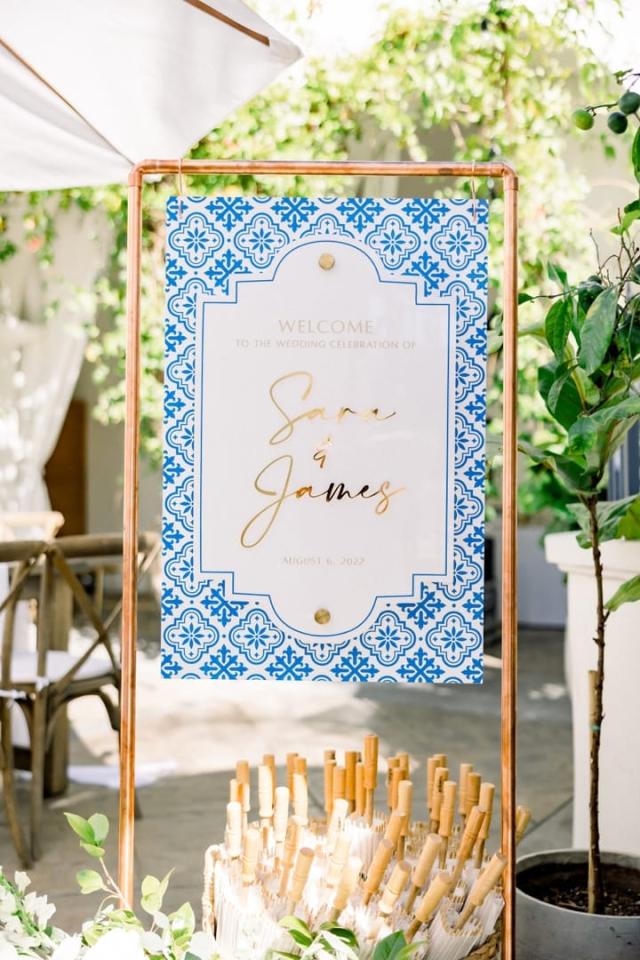 Wedding welcome sign for Sara & James’ Wedding
